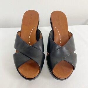 Gentle Souls Kenneth Cole Women's Cupid's Heart Wedge Sandals Black Sz 7.5